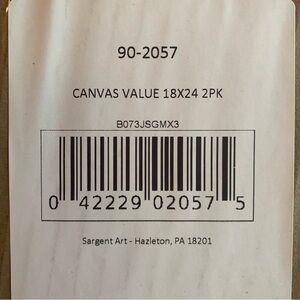 NIP Sargent Art Canvas. 18” x 24”. 2 pack.